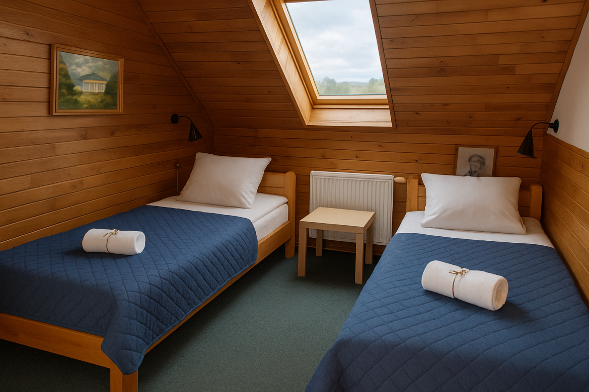 Dvoulůžkový pokoj Orlík – vlastní sprcha, WC na chodbě