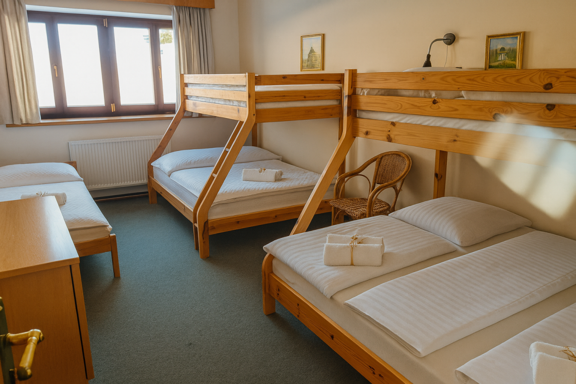 Sedmilůžkový pokoj Orlík (WC + sprcha)